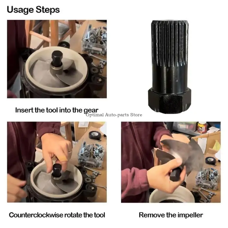 

Precisions Cut Spline Wrench Ergonomic Design Impeller Removal for WR012 RXT