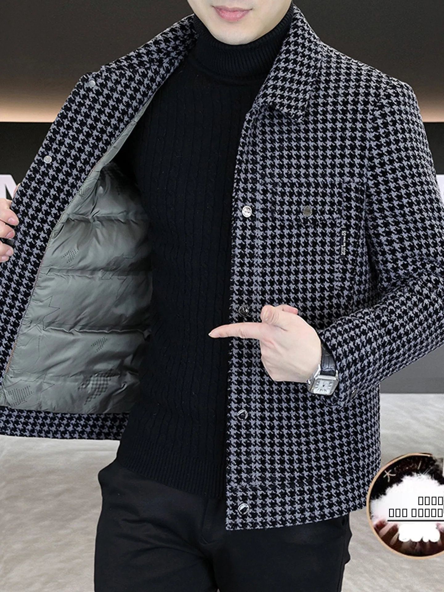 

Мужской твидовый жилет 2025 года: новая коллекция, высококачественный утепленный пуховик в клетку, шерстяной жилет, верхняя одежда, приталенный крой, для делового стиля