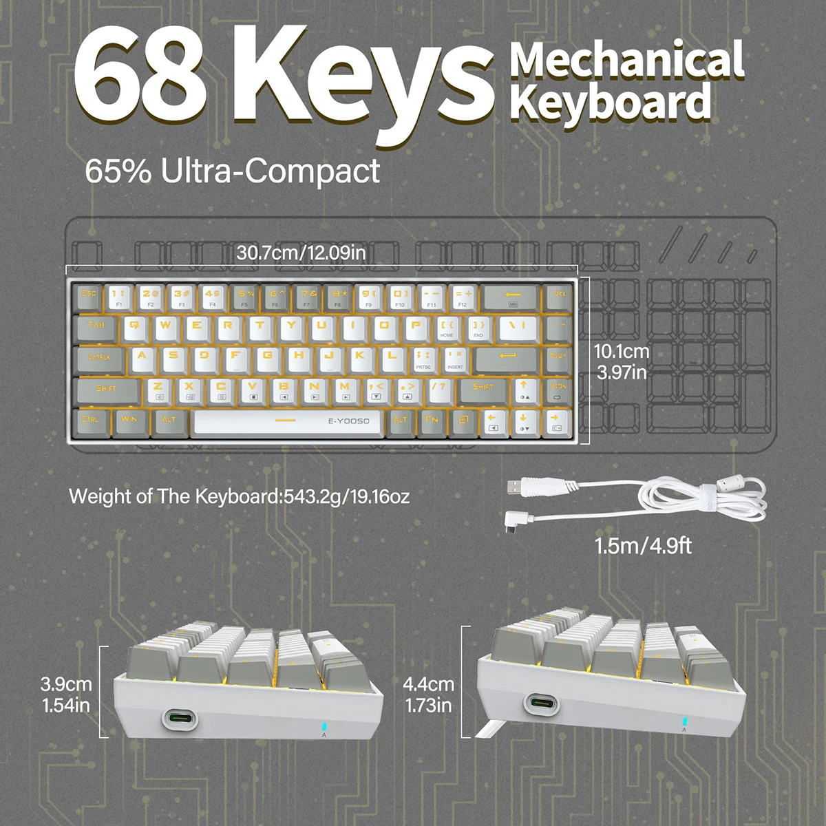 لوحة مفاتيح ميكانيكية E-YOOSO - مراجعة Gaming Keyboard E Yooso وسعره