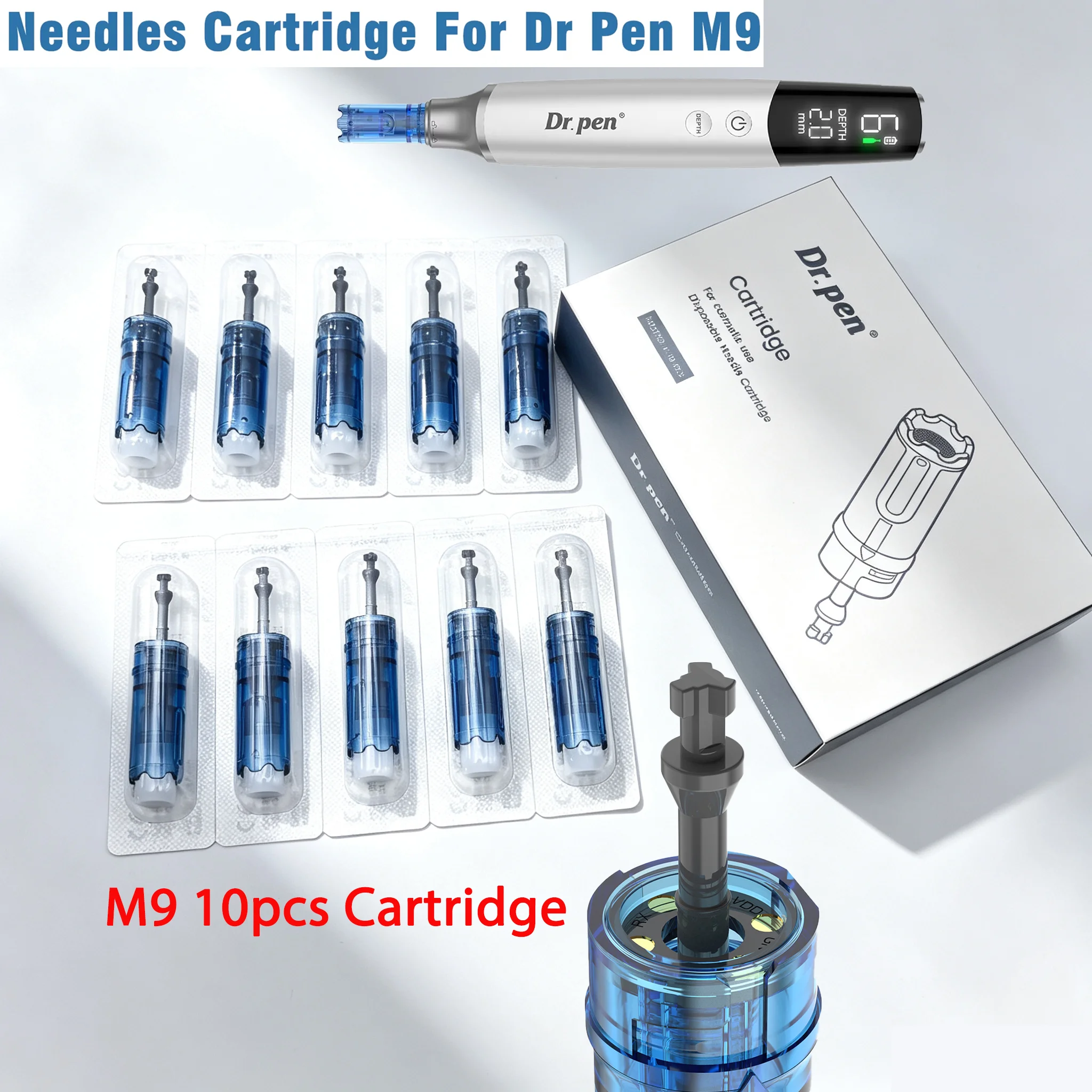 dr-pen-m9-cartridge-needles-18-36-42-round-nano-anti-backflow-bayonet-heads-intelligent-chip-embedded-needles-length-025mm