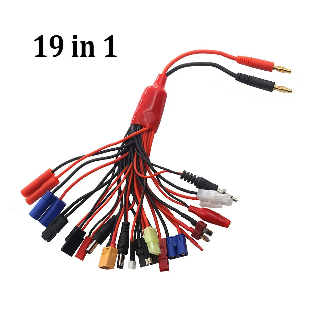 Multifunctionele Balans Opladen 8IN1/19IN1 Kabel Adapter XT60 EC3 EC5 HXT TAMIYAS Voor IMAX B6 B6AC Lader 8 IN1 19 in 1