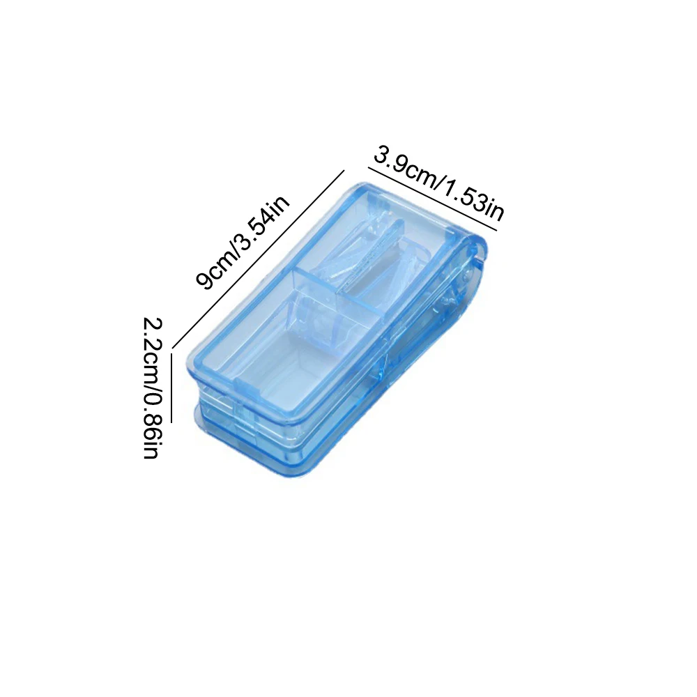 Convenient Tablet Cutter Medicine Box Cutter Elderly Medicine Breaker Transparent Plastic Medicine Box Integrated Tablet Divider