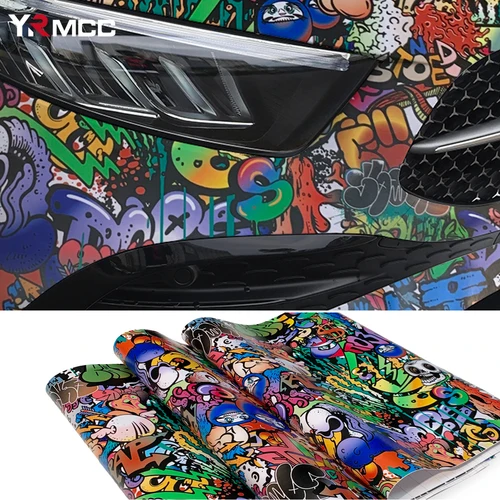 Pintura de Graffiti, cubierta de película para coche, envoltura de vinilo adhesiva para motocicletas, pegatinas exteriores para monopatines, accesorios para pegatinas de coche