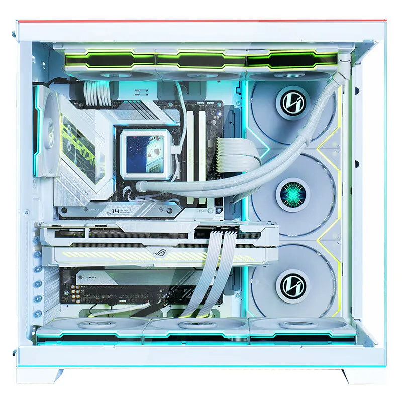 White/black computer sea view room chassis