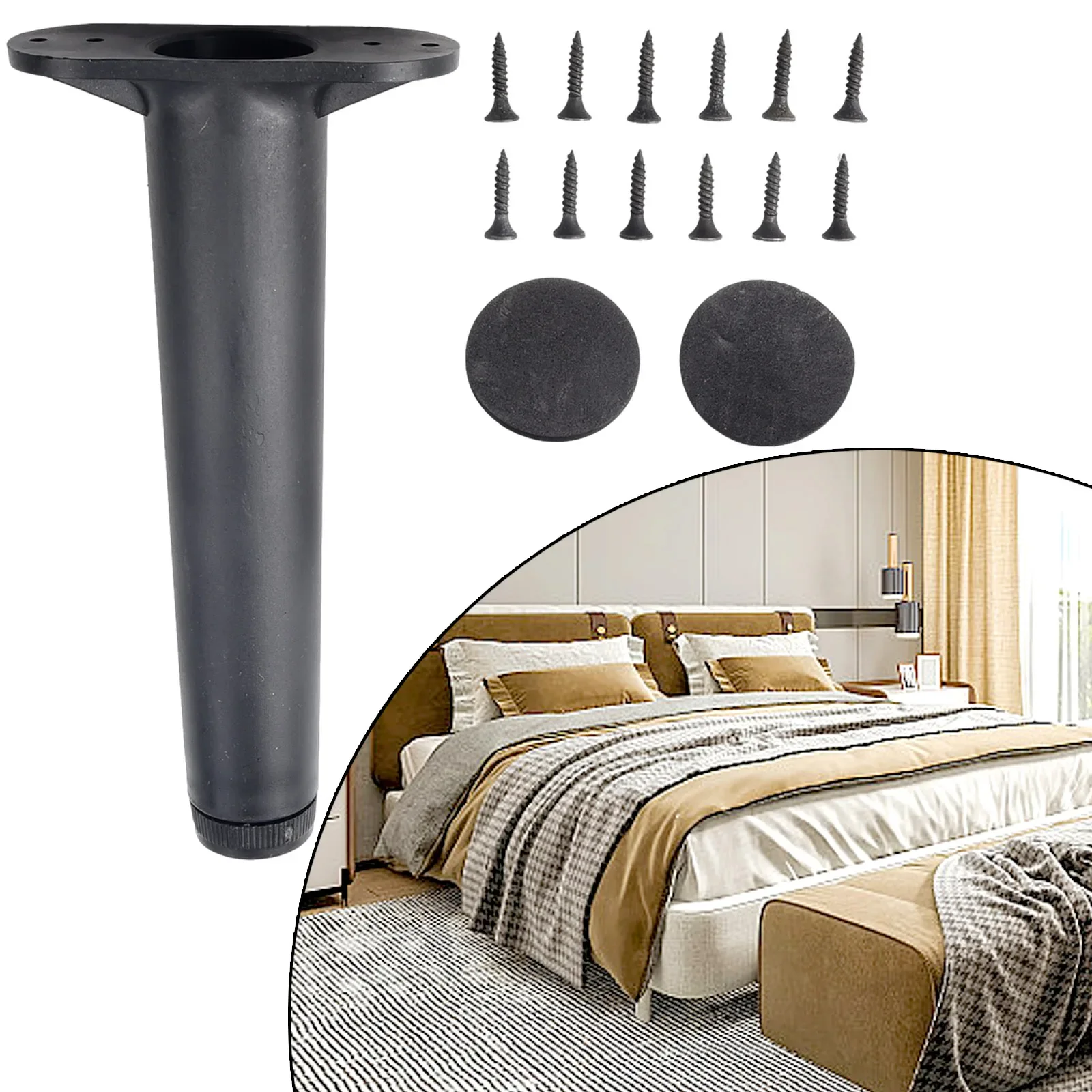 1pcs Telescopic Adjustable Bed Beam Support Foot Reinforced Plastic Furniture Leg Sofa Leg Bed Bottom Load Bearing Bracket