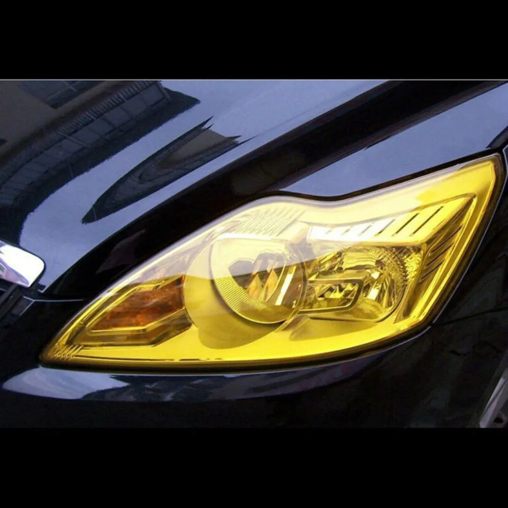 Wrap Headlight tint film Vinyl Yellow 1pc Auto Car Cover Equipment Film Protector Sticker Taillight Accessories