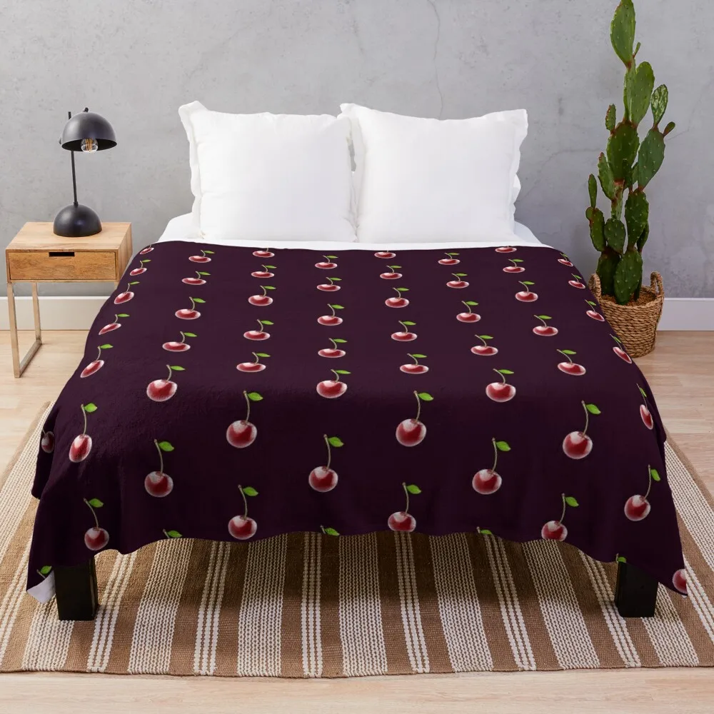 

Real Cherry Throw Blanket wednesday christmas gifts blankets and throws Sleeping Bag Blankets