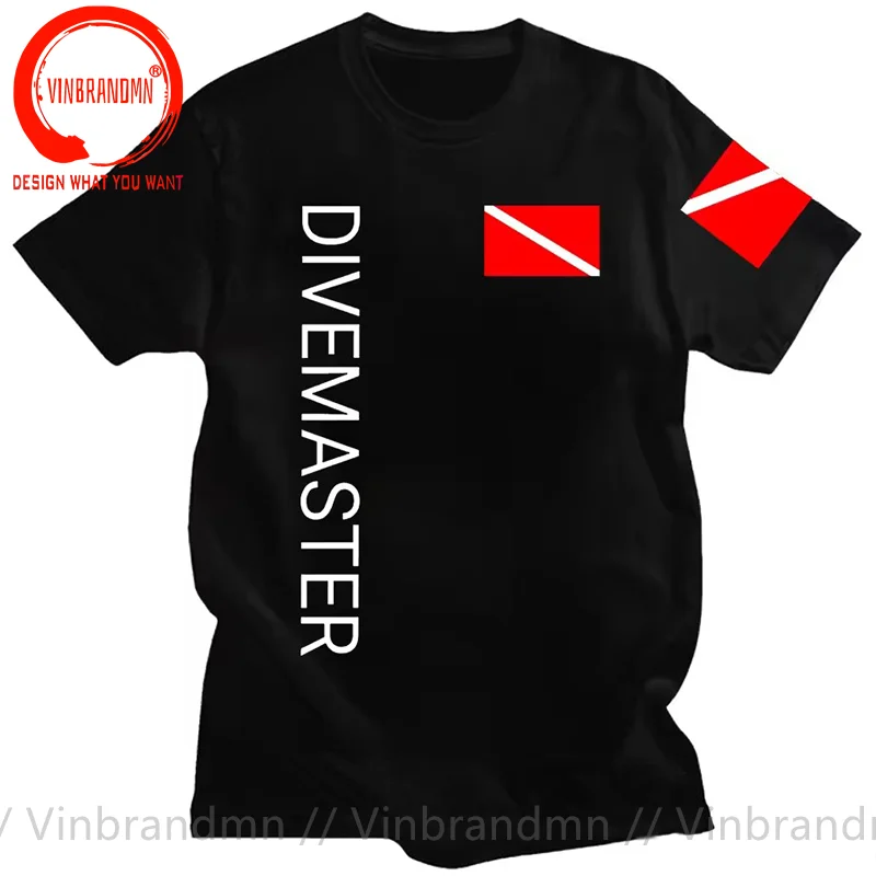 Scuba Diver T Shirt Men Fashion Summer Men's and Women's T-shirts Diving Dive Divemaster Active Tops Tees Street Clothing S-6XL