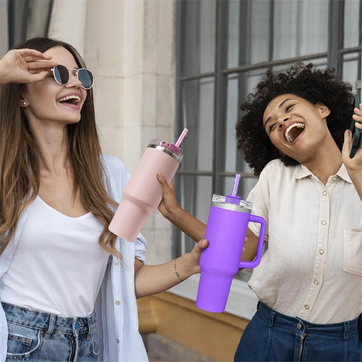シンプルでモダンなタンブラー用の交換用カラーストロー、再利用可能なグリッターストロー、アクセサリー、12パック