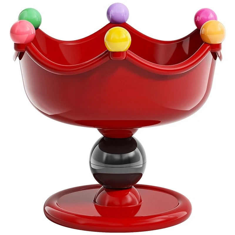 High-footed drain fruit plate for household use, creative ornament in bedroom entrance, large-capacity double-layer candy plate