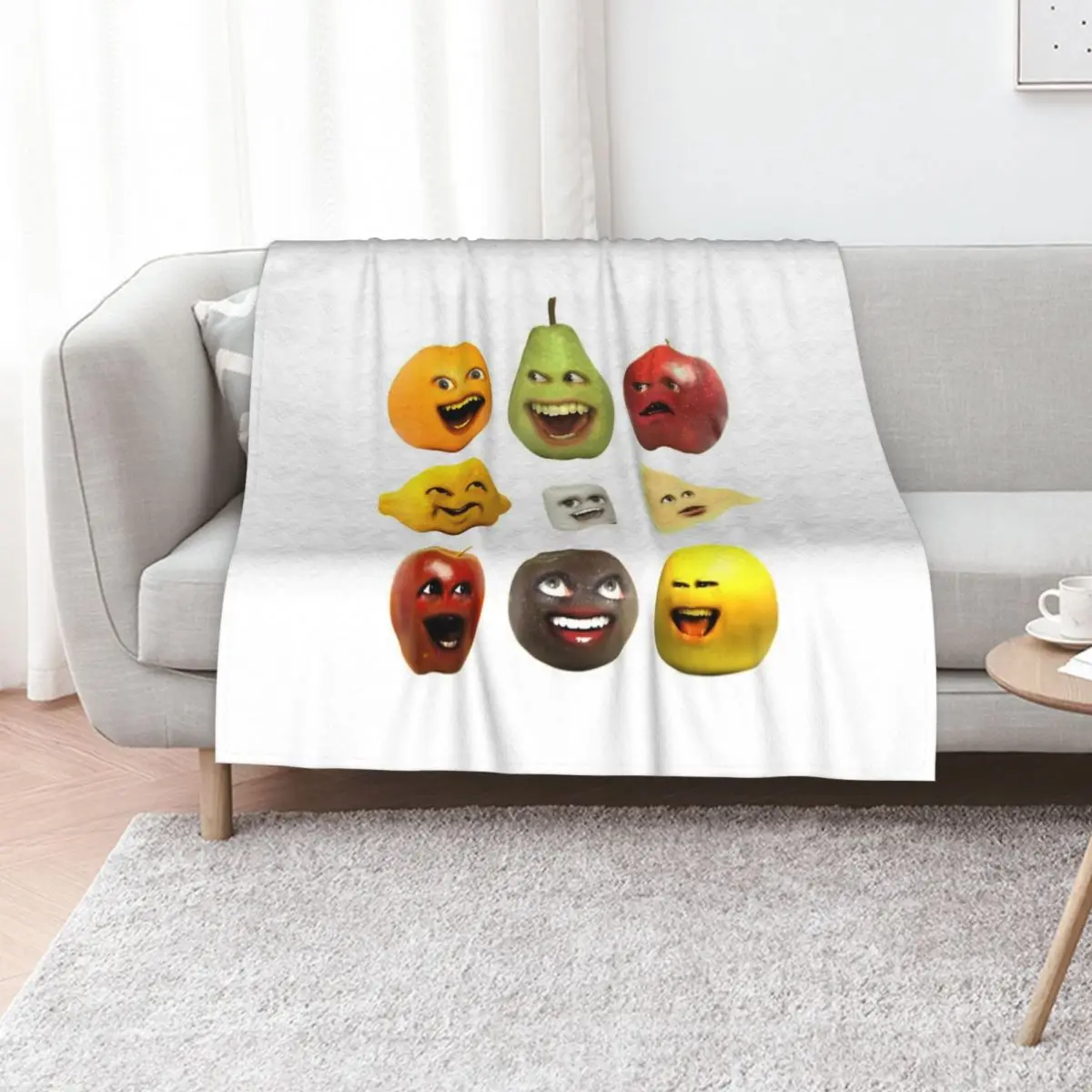 Annoying Orange And Characters Throw Blanket Soft Big Flannel Comforter Large Hairys Flannels Blankets