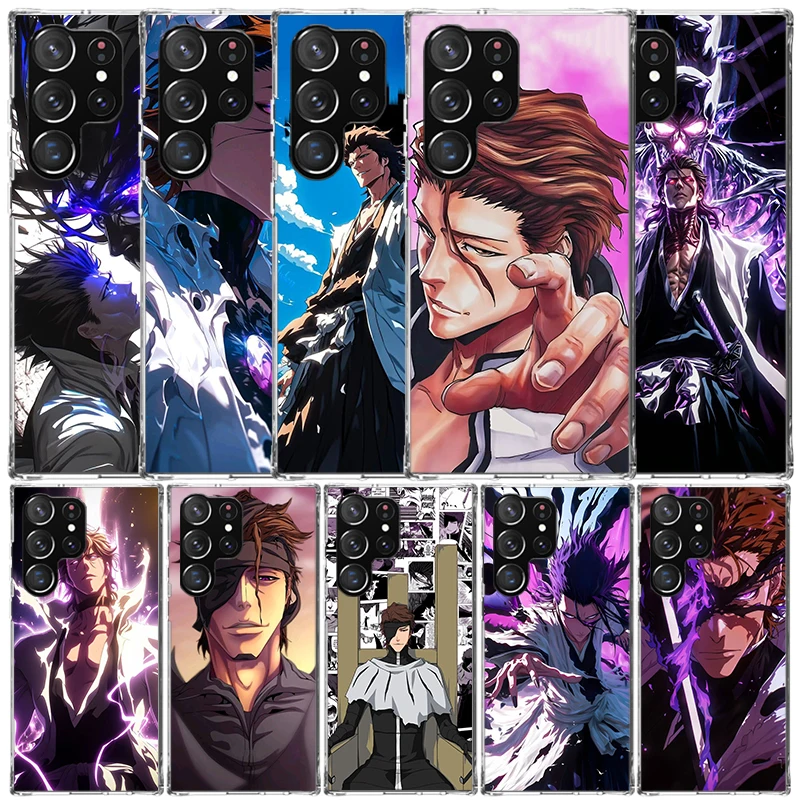 Aizen Sousuke Bleach Soft Cover for Samsung Galaxy S25 Edge S26 S24 S23 Ultra Phone Case S22 S21 Plus S20 FE Print Pattern Shell