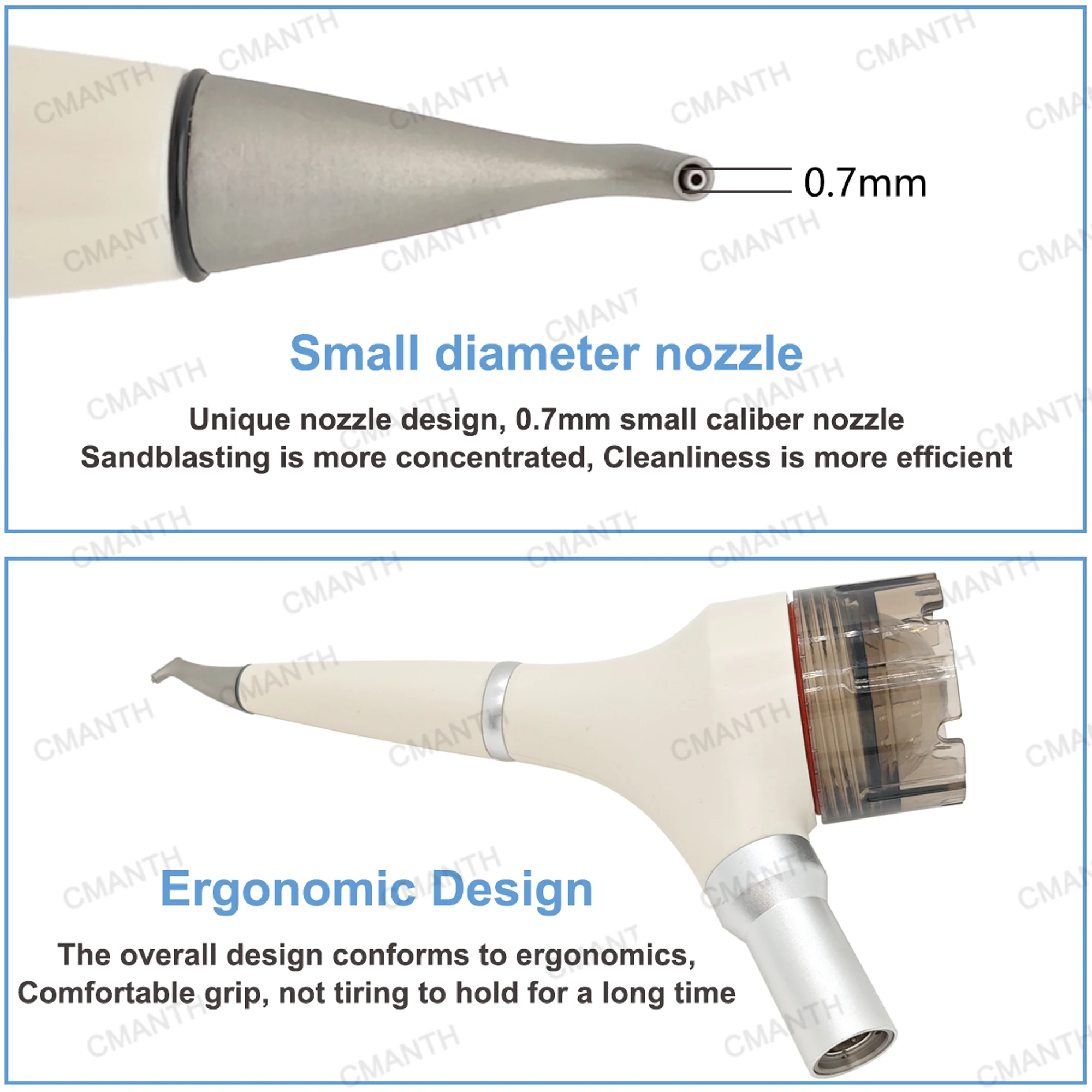 COXO CP-1 Dental Air Polisher Supragingival/Subgingival 2 in 1 Prophy Jet 2/4Holes KV QD Type Air Flow Teeth Polishing Tools