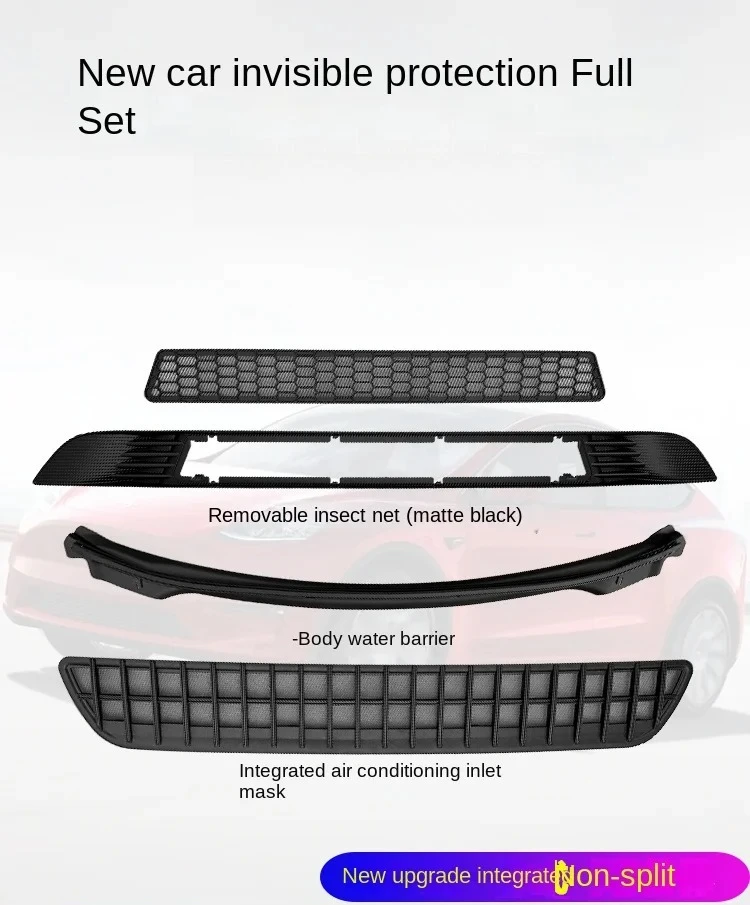 Fly Net Front Machine Cover Water Blocking Strip Front Center Grill Air Inlet Protective Cover