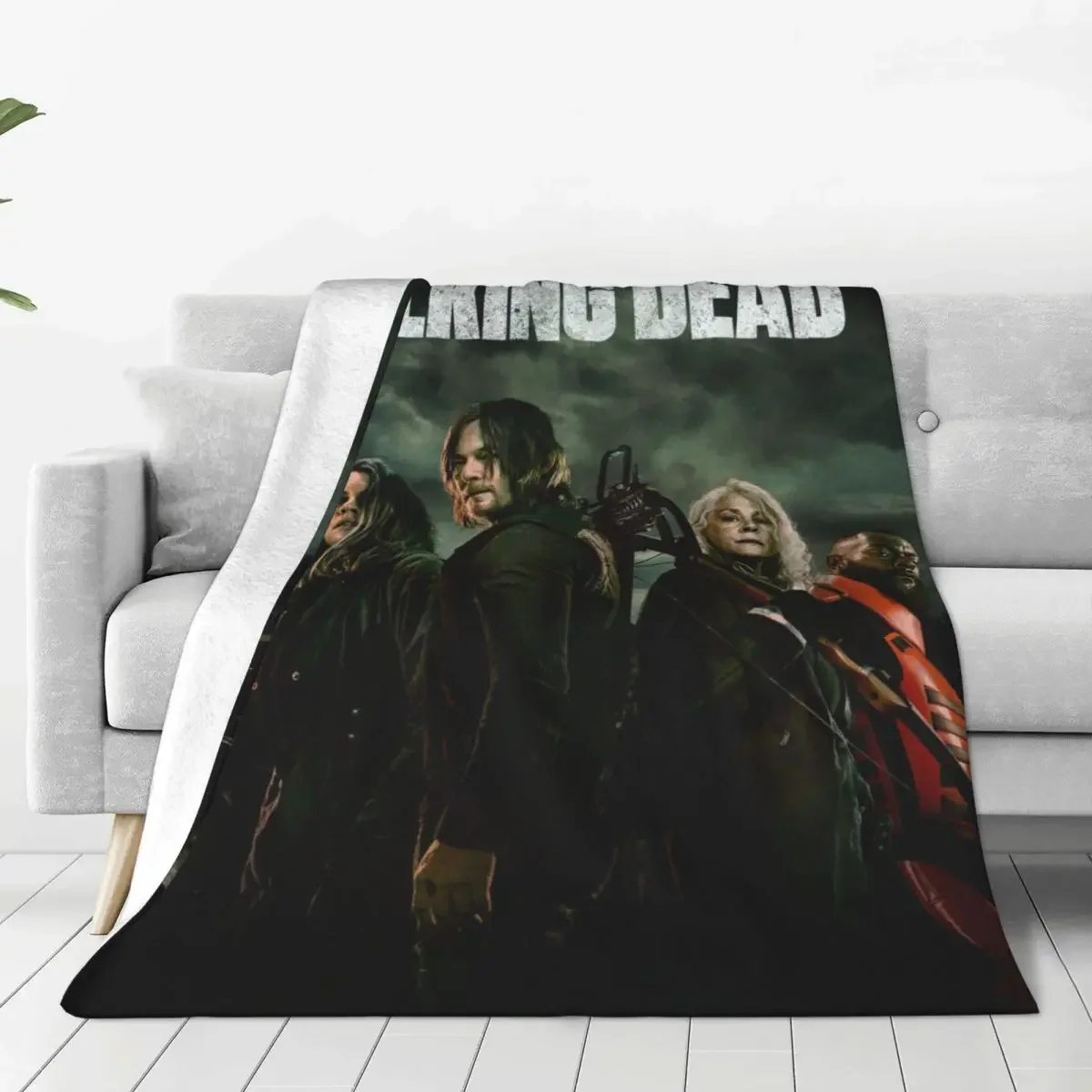 The Walking Dead Flannel Throw Blankets Horror Movie Violence Blanket for Bed Bedroom Soft Bedspread