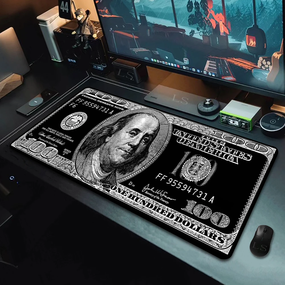 

Dollar MousePad Gamer Desk Accessories Office Gaming Pc Cushion Mat Mause pad Anime Computer Table Setup Rug 900×400 Desk Mat