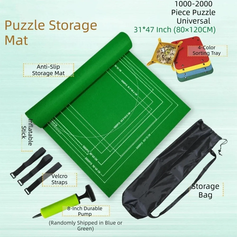 

Roll Up Jigsaw Puzzle Storage Mat Set 1500/2000/3000 Pieces Non-Slip Puzzles Keeper Portable Gifts Rollup Puzzle Mats DIY