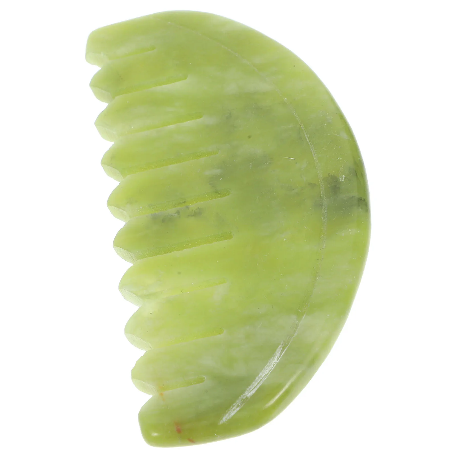 

Creative Jade Massage Comb Smooth Polished Wide Tooth Scalp Massager Handheld Body Acupoints Massager Tool Reliable Massage Comb