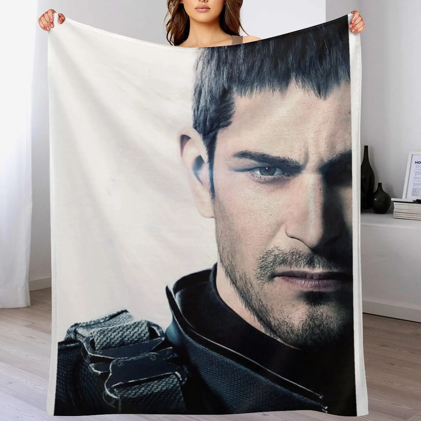 Leon in RE Village Throw Blanket for sofa Personalized Gift Blankets