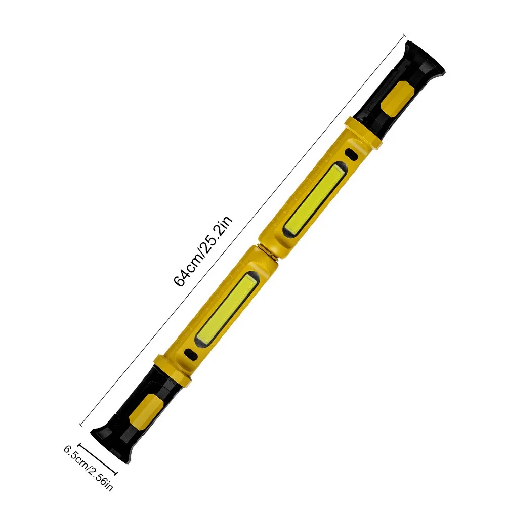 2-in-1 Multifunctional Magnetic Work Light Rechargeable LED Auto Repair Lamp Underhood Work Lamp Bar with Hook Outdoor Lighting