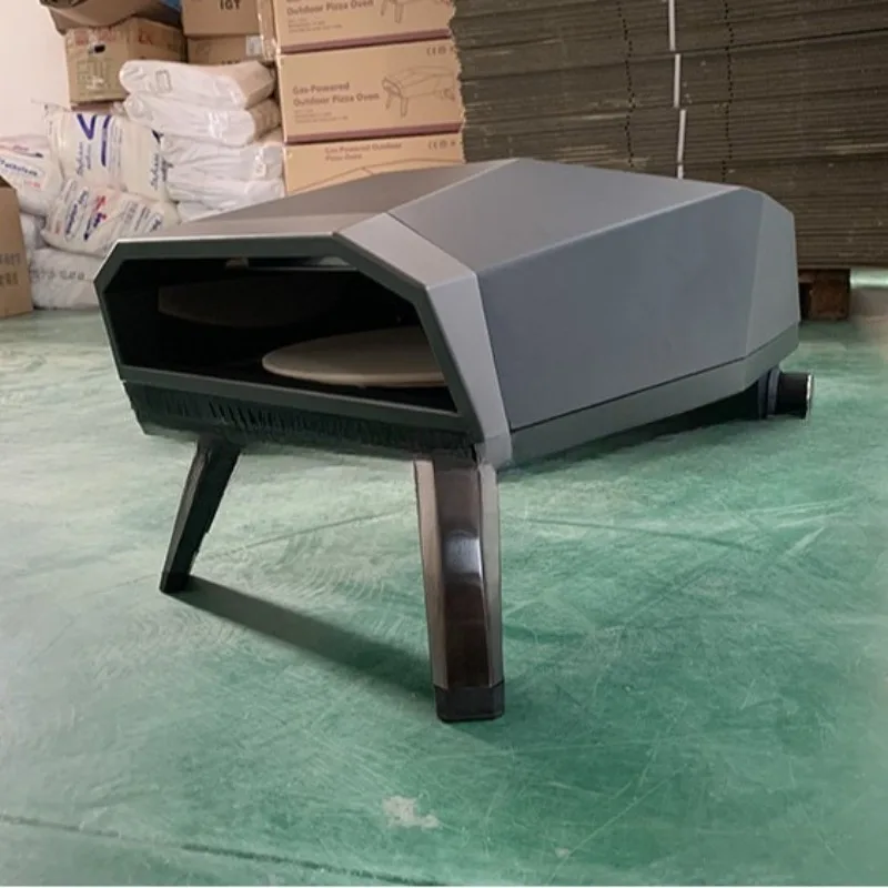 12-Inch outdoor gas pizza rotating oven, automatic rotating  movable barbecue