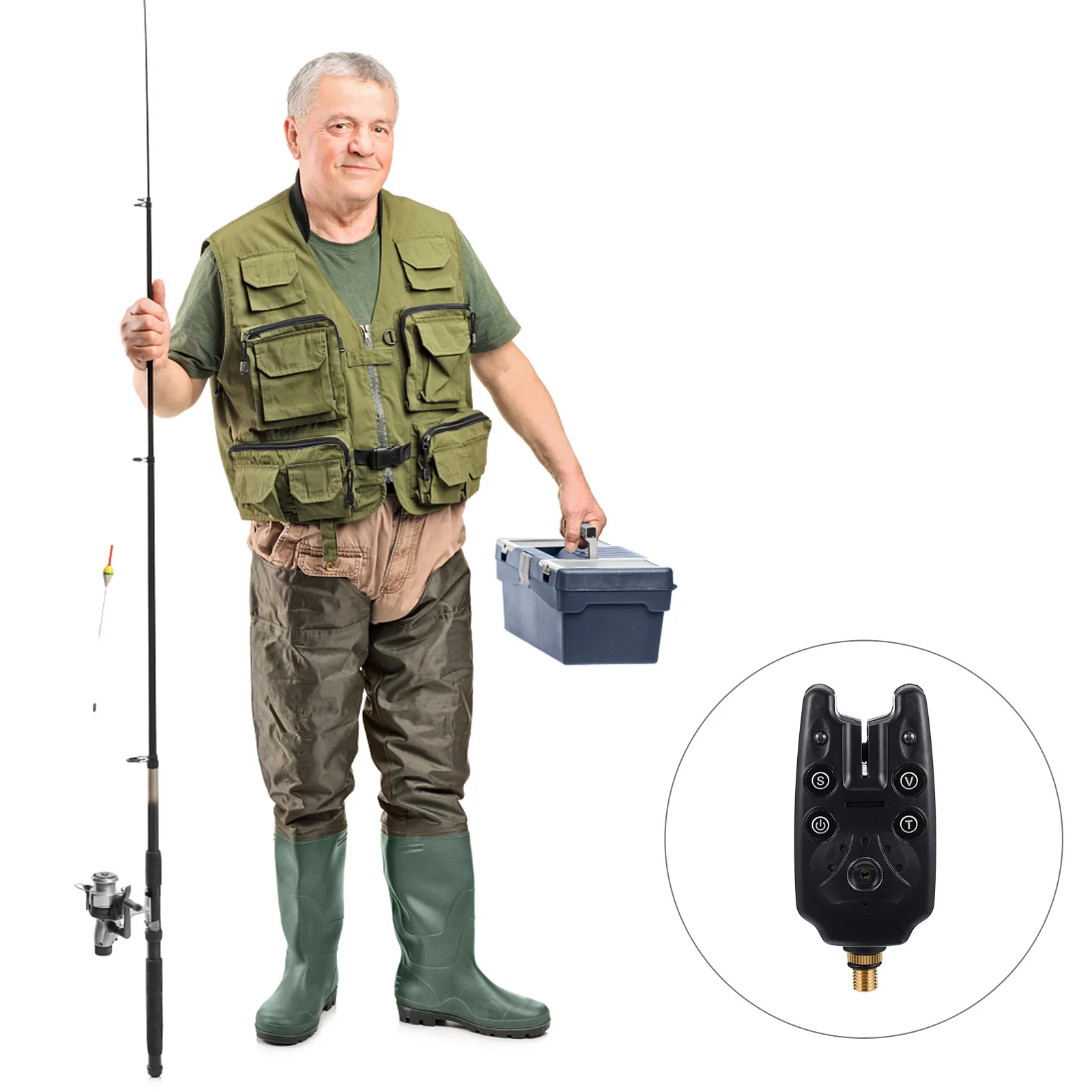 

Electronic Fishing Bite Alarm Water Resistant Loud Indicator Sensitive Alerts Accessories Night Tools LED Bell Fishing