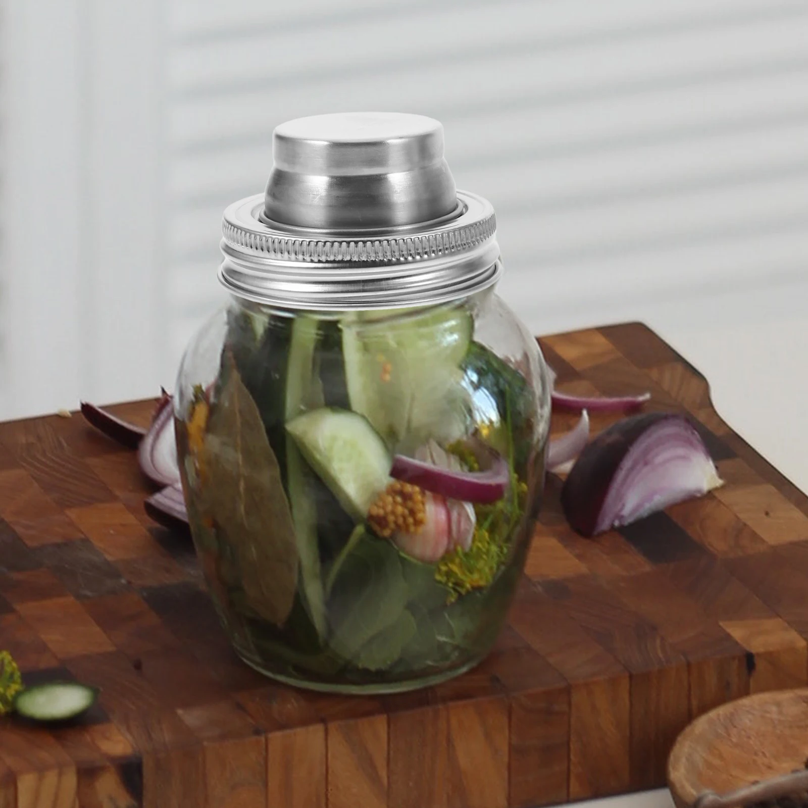 

4pcs Stainless Steel Shaker Regular Mouth Canning Jars Caps For Spices Flour Sugar Cocktail Mixing With Silicone Seals Reusable