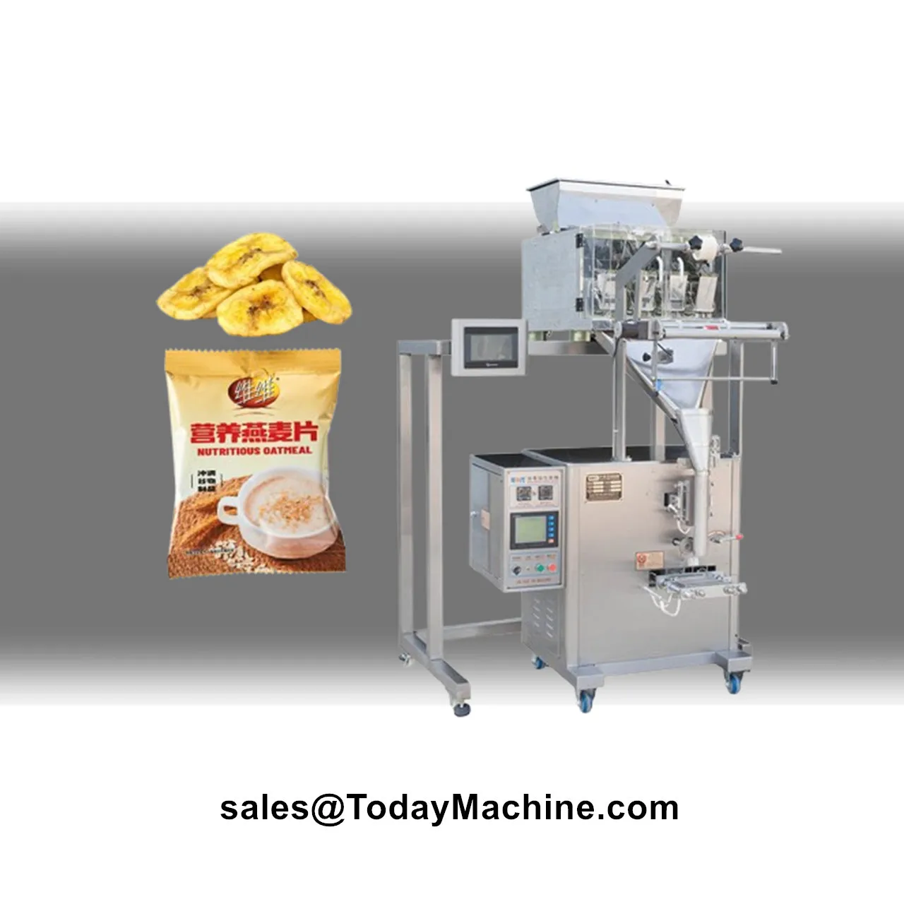 Automatic Linear Weigher Granule Snakcs Beans Rice Bagging Packing Machine