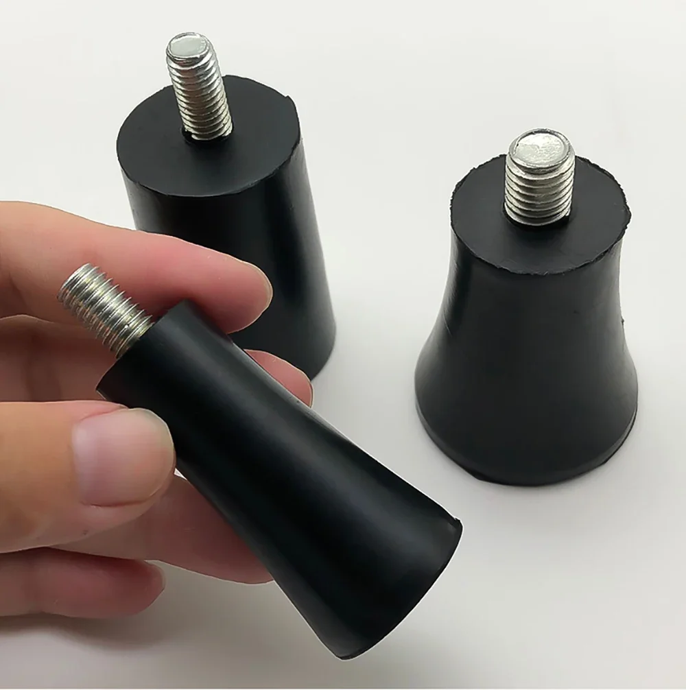 4 قطعة M6 M8 المطاط قابل للتعديل قدم وسادة مع المسمار الجدول كرسي أسود التسوية وسادة للقدم الأثاث الساق المضادة للصدمات حماية