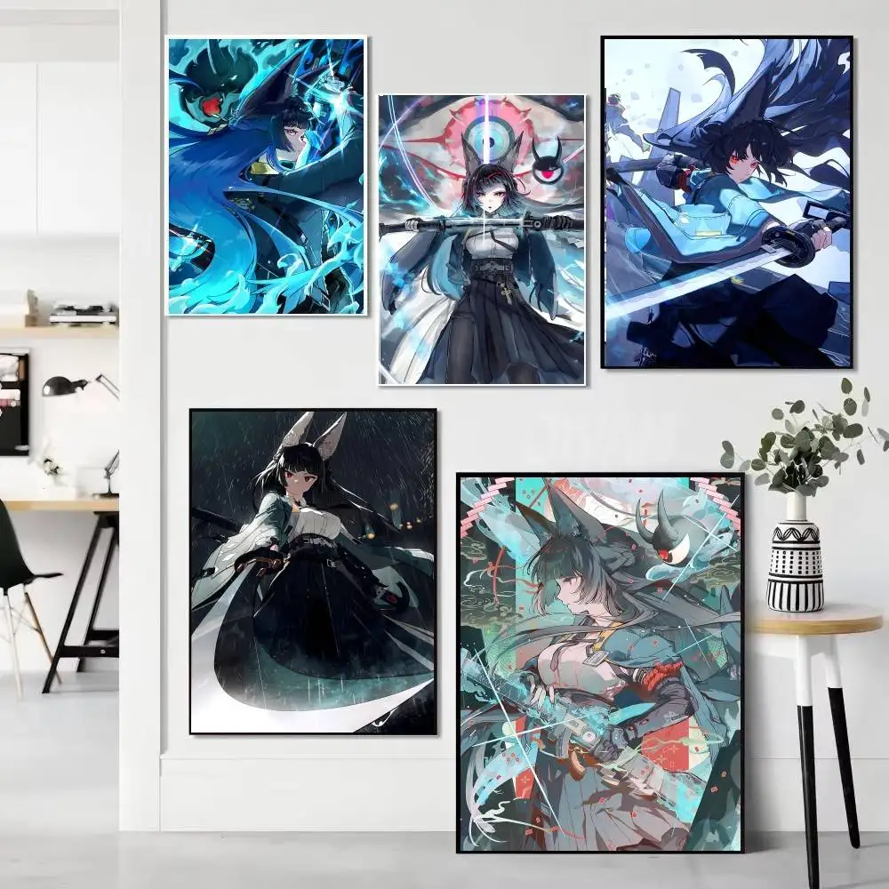 Game Zenless Zone Zero Anime Hoshimi Miyabi Posters HD Print Vintage Wall Art Decor for Home Study Room