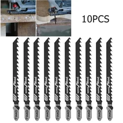 10Pcs/set HCS Jigsaw Blades T144D For High Speed Wood Plastic Board Cutting Saw Blade Durable Woodworking Tools