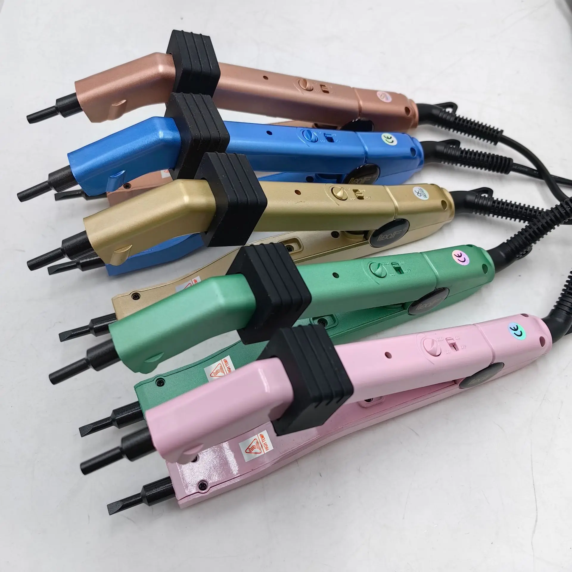 Herramienta de fusión de queratina Malaika, Nano puntas, conector de unión para el cabello, enchufe del Reino Unido, extensión de cabello con punta K ajustable, conector de hierro para salón