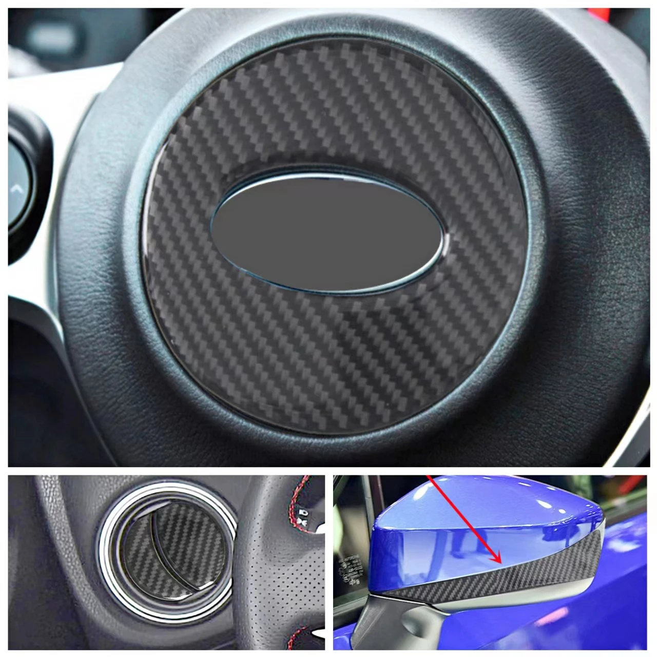 

Carbon Fiber Car Inner Decoration Cover Trim Decal Stickers Car Styling For Subaru BRZ For Toyota 86 Auto Interior Accessories