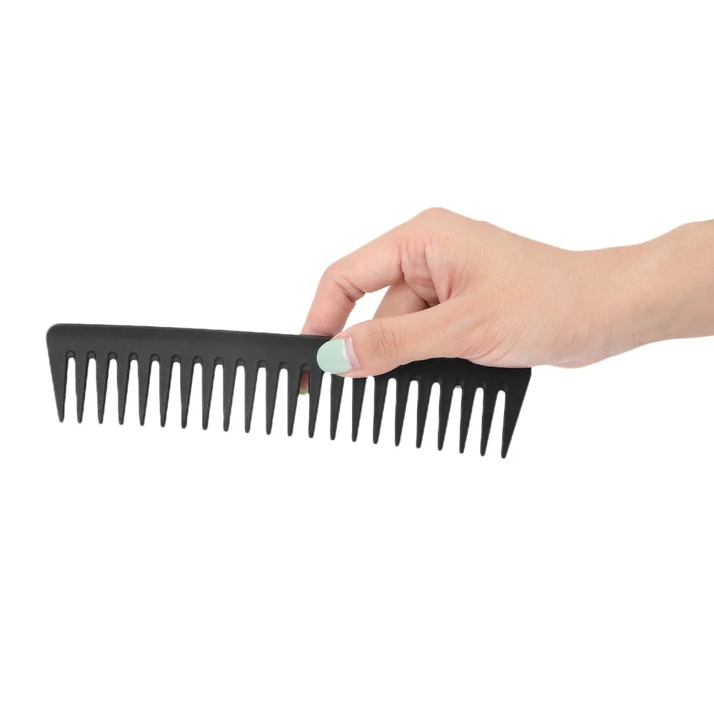 2PCS Plastic Wide Tooth Comb Slick Back Brush Thick Curly Wet Texture Detangling Comb Hair Styling Tool For Greasy Hair