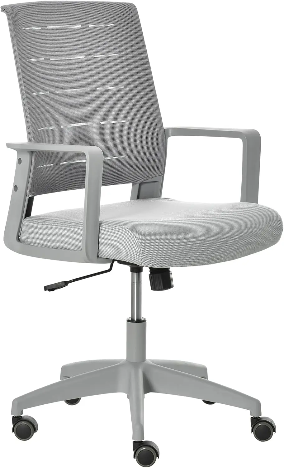 

Mid-Back Office Chair, Task Computer Desk Chair with Lumbar Support and Adjustable Height, Grey Chair sashes Sillas plegables