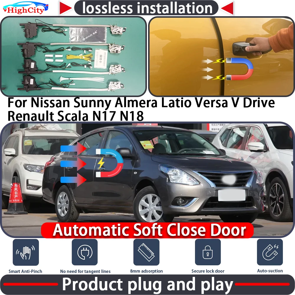 

Closing Door Lock Actuator for Nissan Sunny Almera Latio Versa V Drive Renault Scala N17 N18 Close Power Latch System Auto