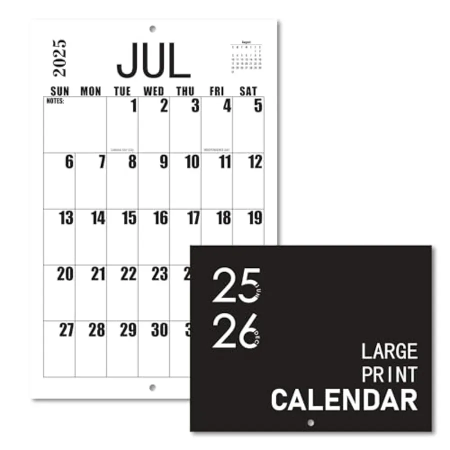 

Большой настенный календарь 20252026 Большой сетчатый Jumbo-календарь 23 x 15 Ihes Runs From Now to Dec 2026 Настенный календарь с большим принтом Perfect f