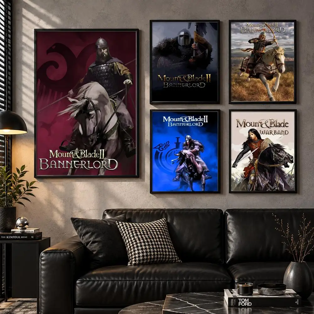 M-Mount & Blade W-Warband Game Poster Wall Art Sticker For Living Room Bedroom Bar Home Decor Mural Painting Decoration