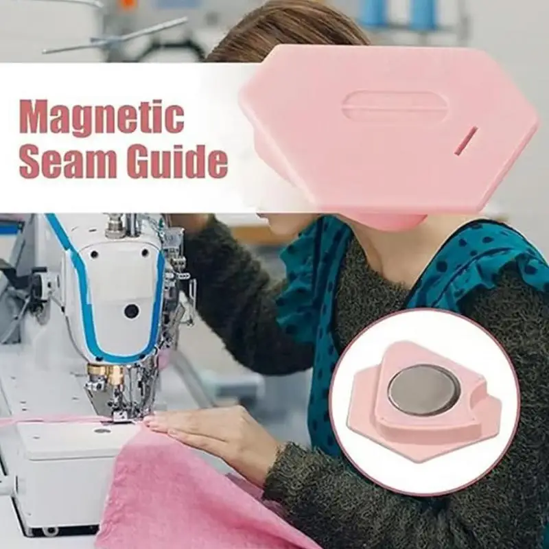 

Magnetic Seam Guide Silicone Magnetic Guide With Scale Sewing Accessories And Supplies Polygonal Seam Guide For Home Sewing