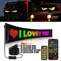 LED Matrix Pixel Panel USB 5V RGB Car Sign Bluetooth App Control Flexible Addressable Pattern Graffiti Scrolling Text Animation
