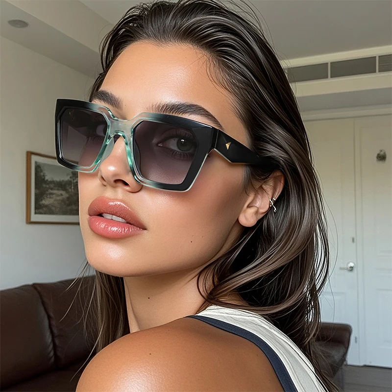 JUNCTURE, gafas de sol a la moda para mujer, gafas de sol con montura grande y gradiente para mujer, regalos para fiestas y vacaciones, gafas de sol para mujer