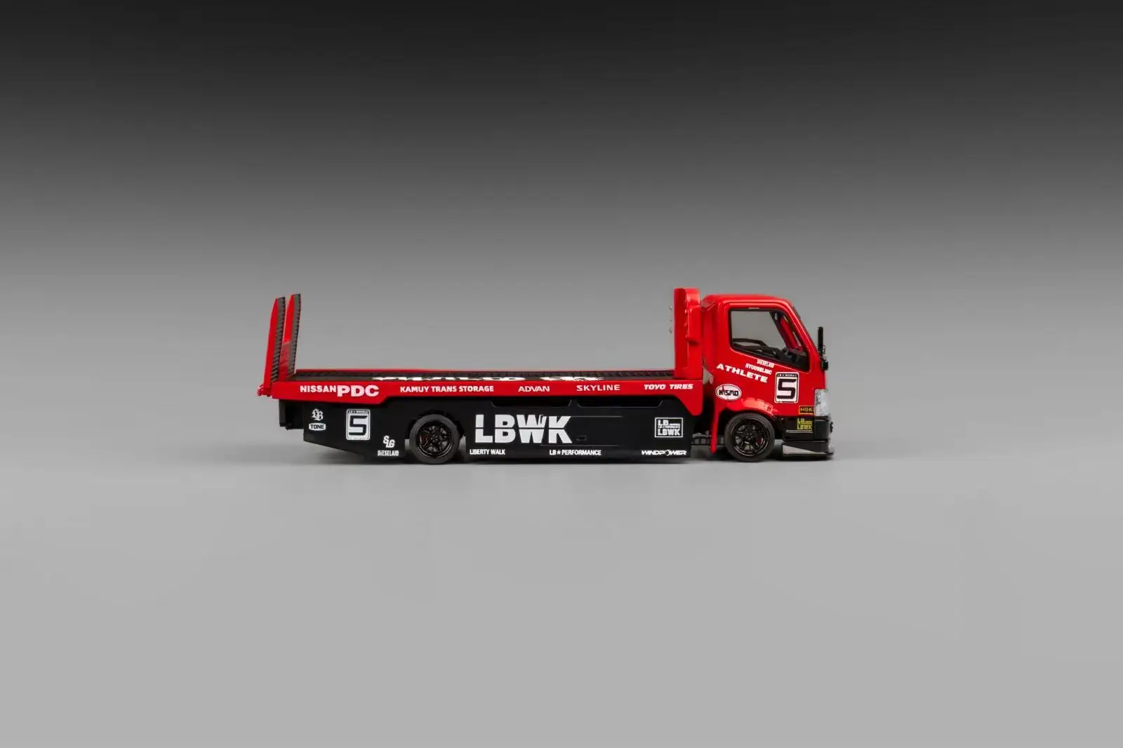 **Pre-order **MicroTurbo MT 1:64 Super Silhouette Custom Tow Truck trailer Red Diecast Model Car