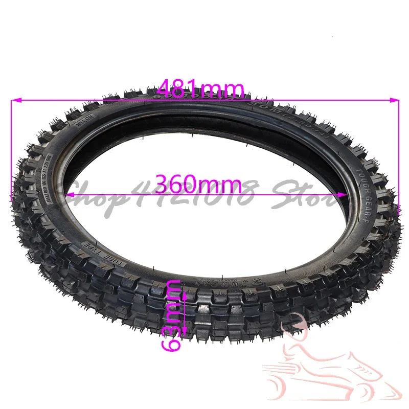 80/100-12 (3.00-12) Rear Wheel Tire Out Tyre Inner Tube 12inch Deep Teeth for Chinese Kayo BSE Dirt Pit Bike Off Road Motorcycle