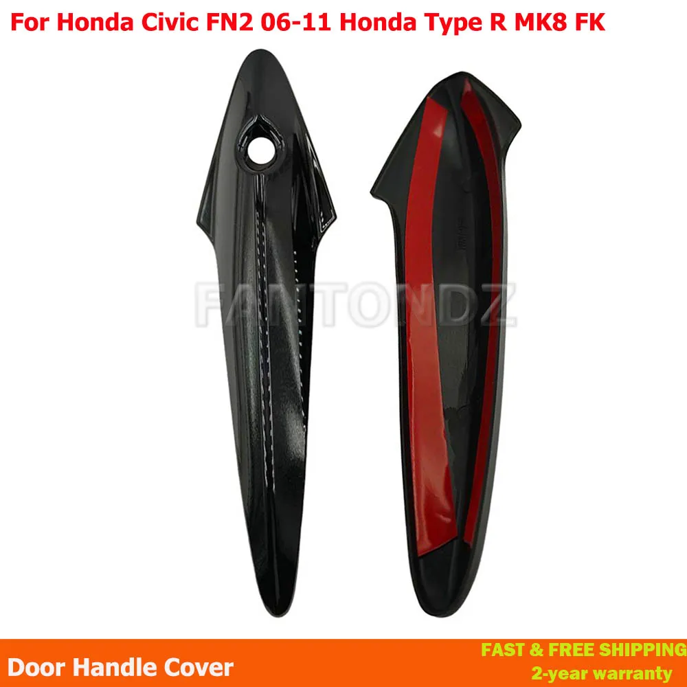 Door Handle Covers Gloss Black For Honda Civic FN2 2006-2011 Honda Type R MK8 FK 1503324