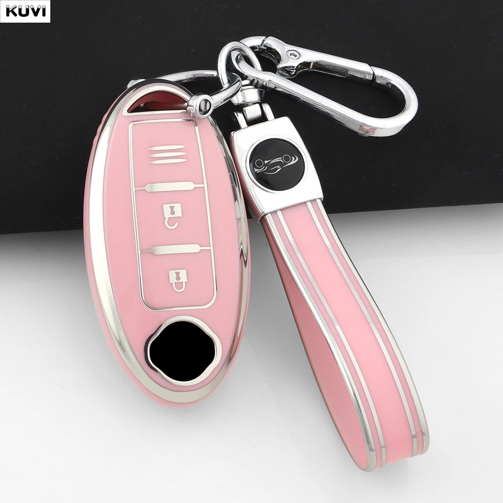 Capa tpu para chave de carro, chaveiro para nissan qashqai x-trail t32 t31 juke j10 j11 chutes tiida pathfinder note para infiniti