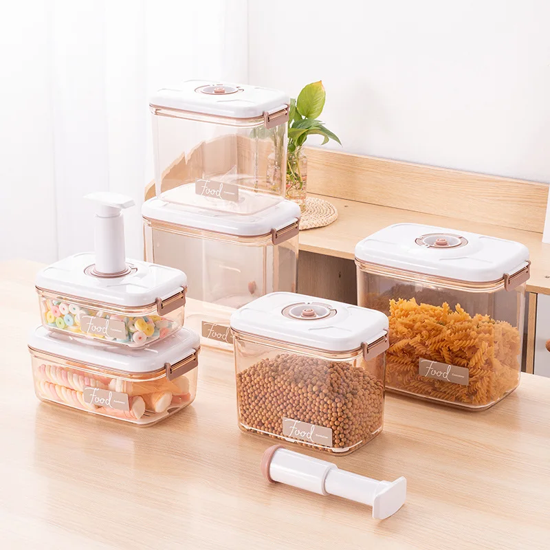 

Vacuum sealed fresh-keeping box Refrigerator drainage storage box Large capacity food storage container