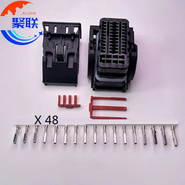1set 48pin 2137489-1 2050990-1  Automotive Controller Wire Harness Connector 638652-1 48 Hole Including Pin Or Wires 20cm