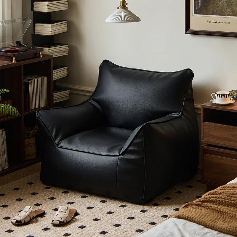 Sofá Lazy Bean Bag con relleno de partículas EPP, sofá de un solo piso, muebles de sala de estar en blanco leche, negro, marrón, muebles ·ф ме Biya