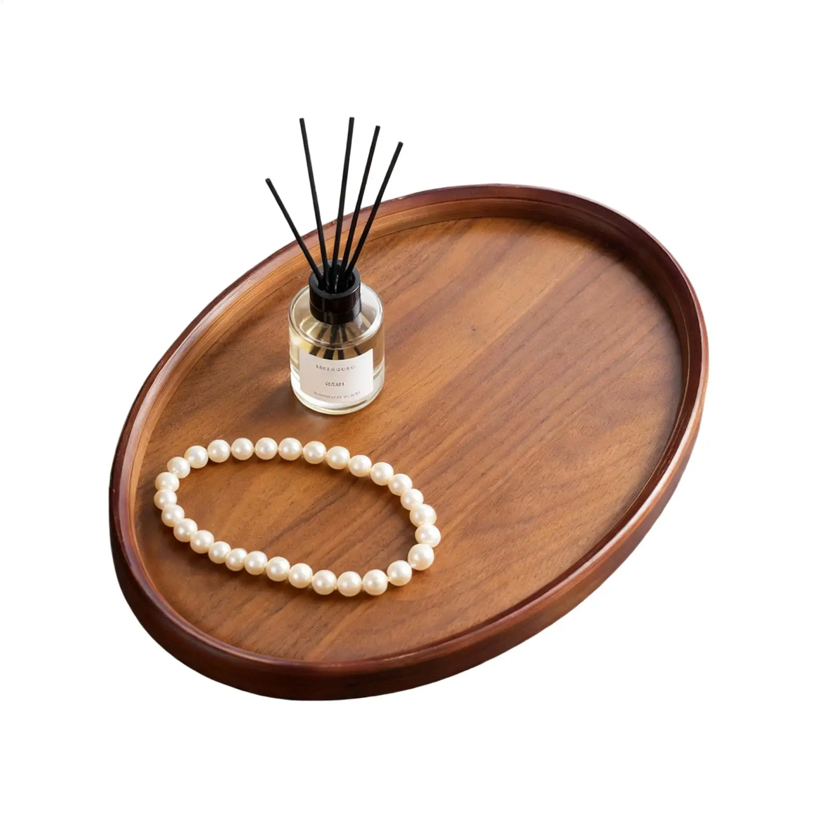 Ovale Holz-Serviertabletts im Retro-Stil für Heimdekoration, Dekorative Holztabletts für Speisen, Charcuterie, Desserts, Getränke und Obst