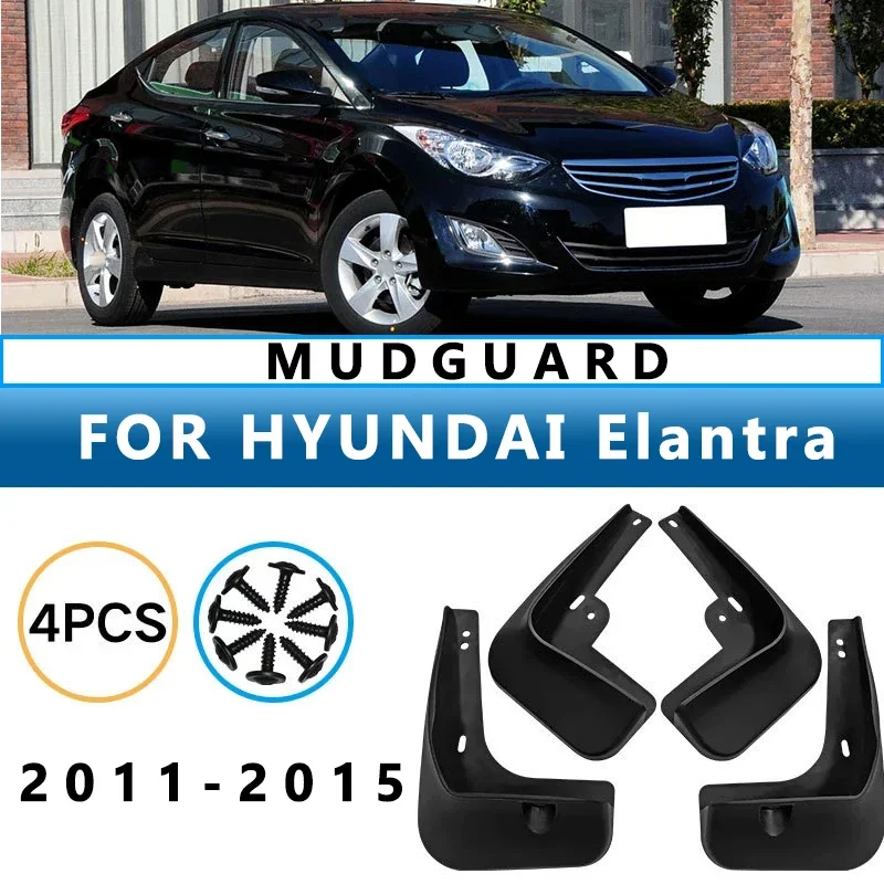 

Mud Flaps Fit for HYUNDAI Elantra 2011-2015 2012 2013 2014Mudguards Tire Fenders Splash Proof Accessories Wheel Guards 4ps